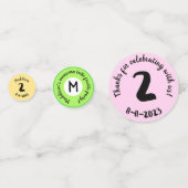 Two-tti Fruitti Tutti Fruitti Tropical Geburtstag Konfetti (Vorderseiten)