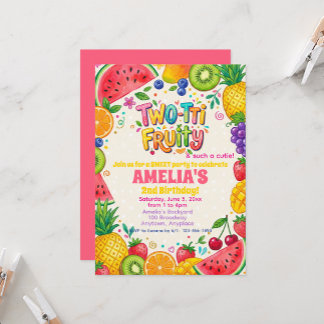 Two-tti Fruity 2. Geburtstagsfeier Einladung