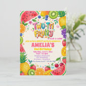 Two-tti Fruity 2. Geburtstagsfeier Einladung (Stehend Vorderseite)