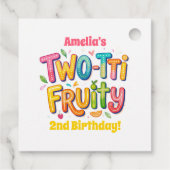 Two-tti Fruity 2nd Birthday Party Geschenkanhänger (Rückseite)