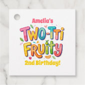 Two-tti Fruity 2nd Birthday Party Geschenkanhänger (Vorderseite)