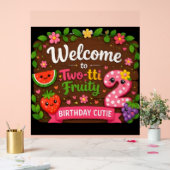 Two-tti Fruity Geburtstags-Willkommensschild Acrylschild (Hochzeit)
