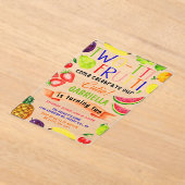 Two-tti Frutti 2. Geburtstag Acryleinladungen (Ablage )