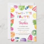 Two-tti Frutti 2. Geburtstag Einladung (Vorderseite)