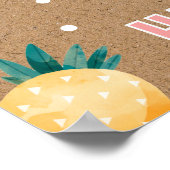 Two-tti Frutti- 2. Geburtstag Obst Thema Poster (Ecke)