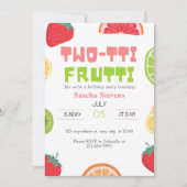 Two-tti Frutti 2. Geburtstag Party Einladung (Vorderseite)