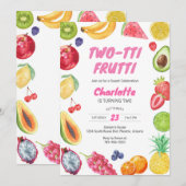 Two-tti Frutti Birthday Invitation Einladung (Vorne/Hinten)