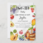 Two -TTI Frutti Boy 2nd Birthday Party Einladung (Vorderseite)