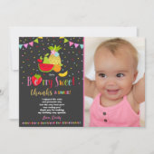 Two-tti Frutti danken Ihnen, Two-tti Frutti Party Dankeskarte (Vorderseite)