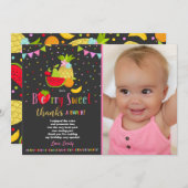 Two-tti Frutti danken Ihnen, Two-tti Frutti Party Dankeskarte (Vorne/Hinten)