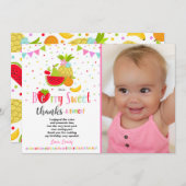 Two-tti Frutti danken Ihnen, Two-tti Frutti Party Dankeskarte (Vorne/Hinten)