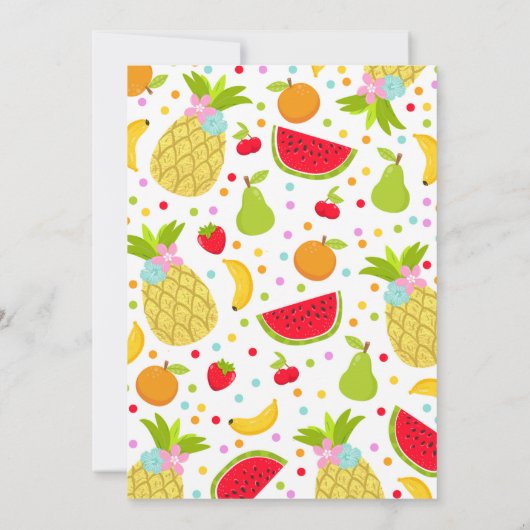 Two-tti Frutti danken Ihnen, Two-tti Frutti Party Dankeskarte (Rückseite)