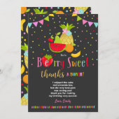 Two-tti Frutti danken Ihnen, Two-tti Frutti Party Dankeskarte (Vorne/Hinten)