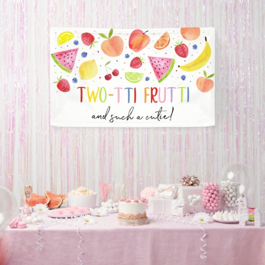 Two-tti Frutti Eine solche Süsse am zweiten Geburt Banner (Party)