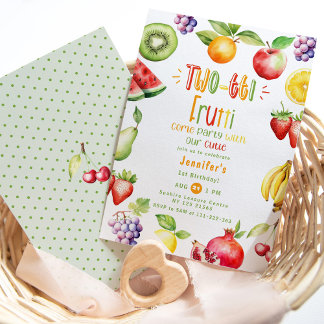 Two-tti Frutti eine solche Süsse frucht den 2. Geb Einladung