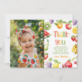Two-tti frutti Geburtstag Foto Dankeschön Karte (Vorderseite)