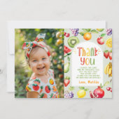 Two-tti frutti Geburtstag Foto Dankeschön Karte (Vorderseite)