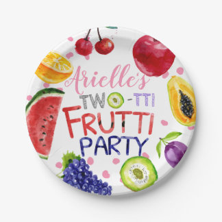 Two-tti frutti Geburtstags-Papier-Teller Tutti Pappteller