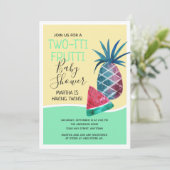 Two-tti Frutti Geschlechts-neutrale Person paart Einladung (Stehend Vorderseite)