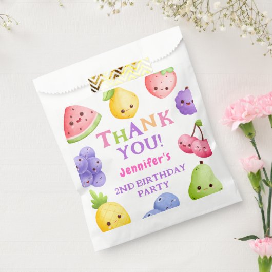 Two-tti Frutti! Girl Pink Süsse Frucht 2. Geburtst Geschenktütchen (Versiegelt)