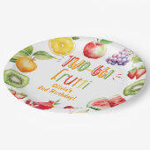 Two-tti frutti Mädchen 2. Geburtstag Party Pappteller (Schrägansicht)