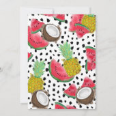 Two-tti Frutti Niedlich Fruit Watercolor 2. Geburt Einladung (Rückseite)