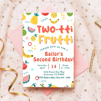 Two-tti Frutti | Obst Party Geburtstag Einladung
