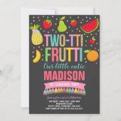 Two-tti Frutti Party Einladung 2. Geburtstag Party (Vorderseite)