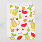 Two-tti Frutti Party Einladung 2. Geburtstag Party (Rückseite)