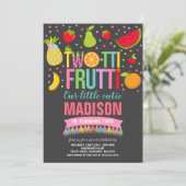 Two-tti Frutti Party Einladung 2. Geburtstag Party (Stehend Vorderseite)