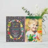 Two-tti Frutti Party Einladung 2. Geburtstag Party (Stehend Vorderseite)