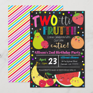 Two-tti Frutti Party Geburtstagsfeier Einladung