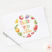 Two-tti frutti Party vielen Dank Runder Aufkleber (Umschlag)