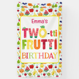 TWO-tti Frutti Süssen 2. Geburtstag Party Banner