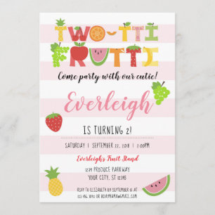 Two-tti Frutti - Tutti Fruity Birthday Einladung