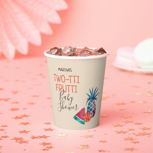 Two-tti Frutti Twins Baby Shower Paper Cup Pappbecher (Insitu)