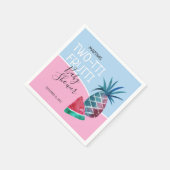 Two-tti Frutti Twins Baby Shower Serviette (Ecke)