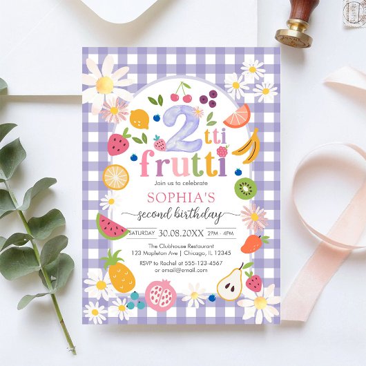 Two-tti Frutti Twotti Frucht Tropisch 2. Geburtsta Einladung