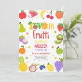 Two-tti Frutti Twotti Frucht Tropisch 2. Geburtsta Einladung (Stehend Vorderseite)