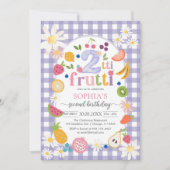 Two-tti Frutti Twotti Frucht Tropisch 2. Geburtsta Einladung (Vorderseite)