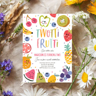 Two-tti Frutti Twotti Fruit Tropical 2. Geburtstag Einladung