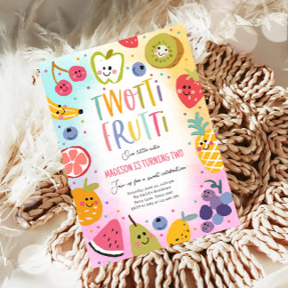 Two-tti Frutti Twotti Fruit Tropical 2. Geburtstag Einladung