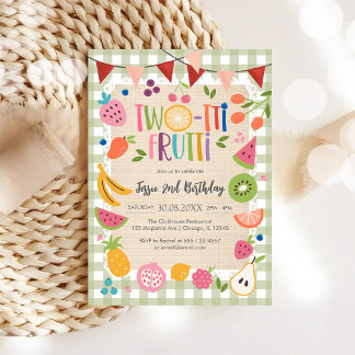 Two-tti Frutti Twotti Fruit Tropical 2nd Birthday  Einladung