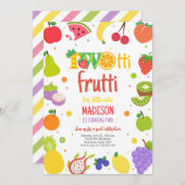Two-tti Frutti Twotti Fruit Tropical 2nd Birthday Einladung (Vorne/Hinten)
