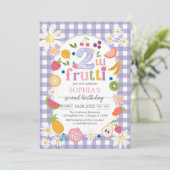 Two-tti Frutti Twotti Fruit Tropical 2nd Birthday Einladung (Stehend Vorderseite)