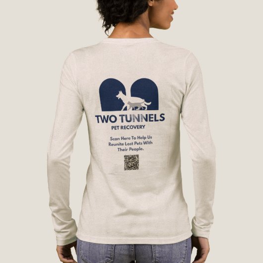 Two Tunnels Women's Long Sleeve  Tri-Blend Shirt (Rückseite)
