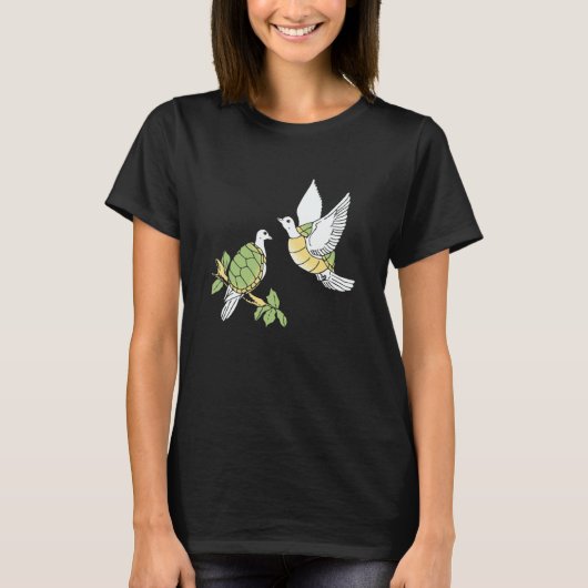 Two Turtle Doves 12 Days Of Christmas T-Shirt (Vorderseite)