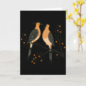 Two Turtle Doves Cut Out Stencil Retro Style 7 Bab Karte (Gelbe Blume)