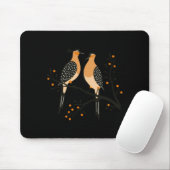 Two Turtle Doves Cut Out Stencil Retro Style 7 Bab Mousepad (Mit Mouse)