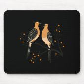 Two Turtle Doves Cut Out Stencil Retro Style 7 Bab Mousepad (Vorne)